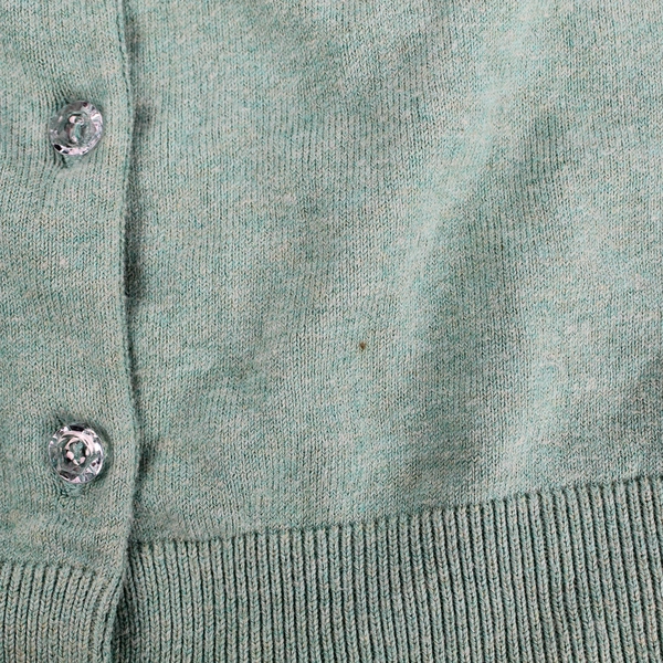 Kersh Mint Green Button Front Cardigan Women's 1X Plus Pre-Owned Stains