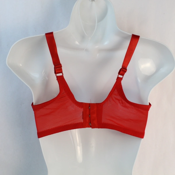Women's 36D Red Lace Bra Floral Design Hook & Eye Closure Pre-Owned