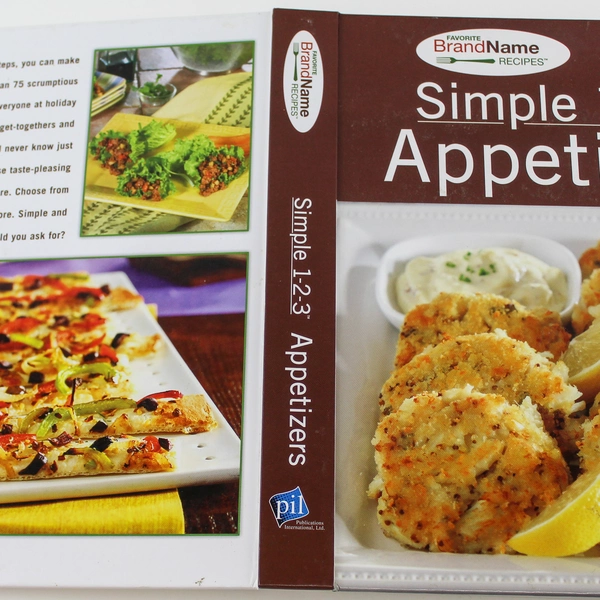Simple 1-2-3 Appetizers Cookbook by Publications International HC 2009