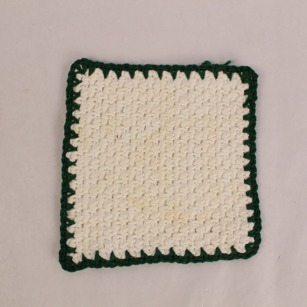 Lot of 4 Vintage Handmade Crocheted Hot Pads Pot Holders - Stained Decor