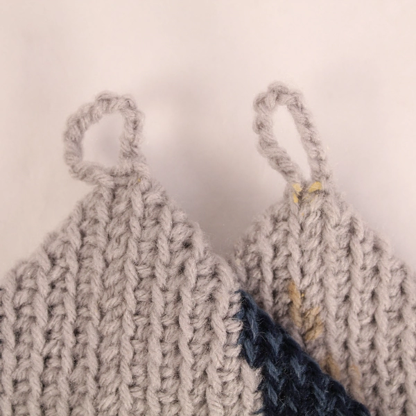 Lot of 2 Vintage Blue Gray Crocheted Pot Holders - Handmade Kitchen Decor