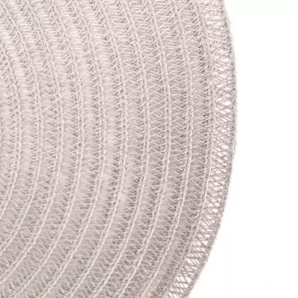 Set of 4 Gray Woven Wicker Round Placemats for Summer Dining - Good Condition