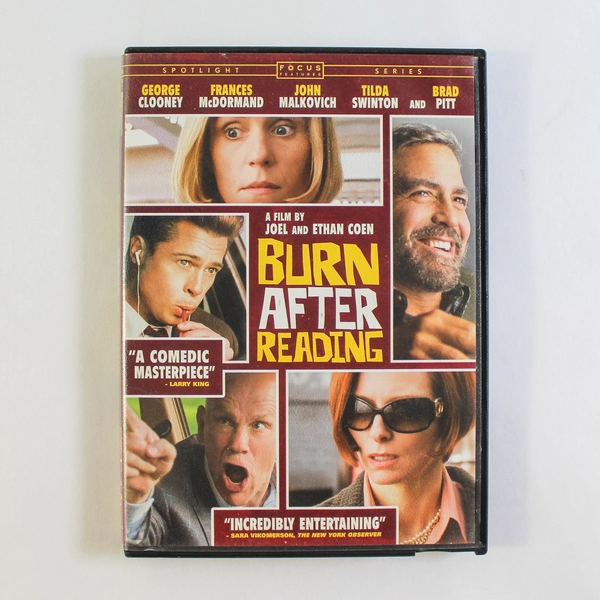 Burn After Reading DVD 2008 George Clooney Brad Pitt Pre-Owned As-Is