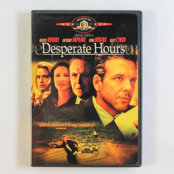 Desperate Hours DVD Mickey Rourke Anthony Hopkins Rated R Good Condition