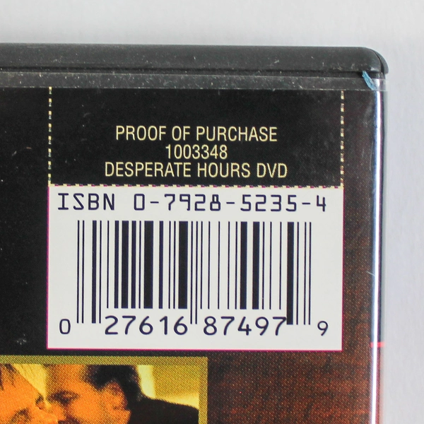 Desperate Hours DVD Mickey Rourke Anthony Hopkins Rated R Good Condition