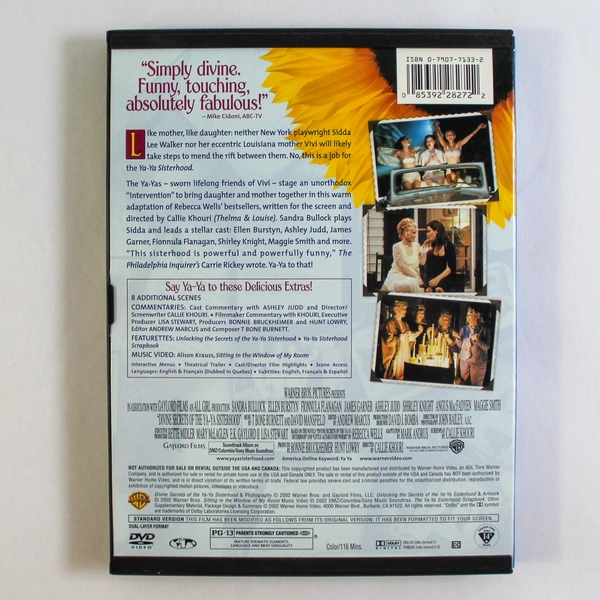 Divine Secrets of the Ya-Ya Sisterhood DVD - Full Screen, PG-13, Good Condition