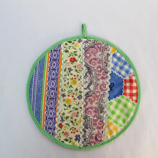 Lot of 3 Vintage Knit Crochet Quilted Hot Pads Potholders Pre-Owned Stains