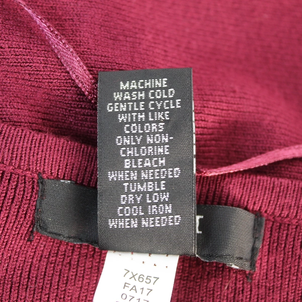 Alfani Petite Burgundy Cardigan Sweater Women's PL Full Zip Long Sleeve