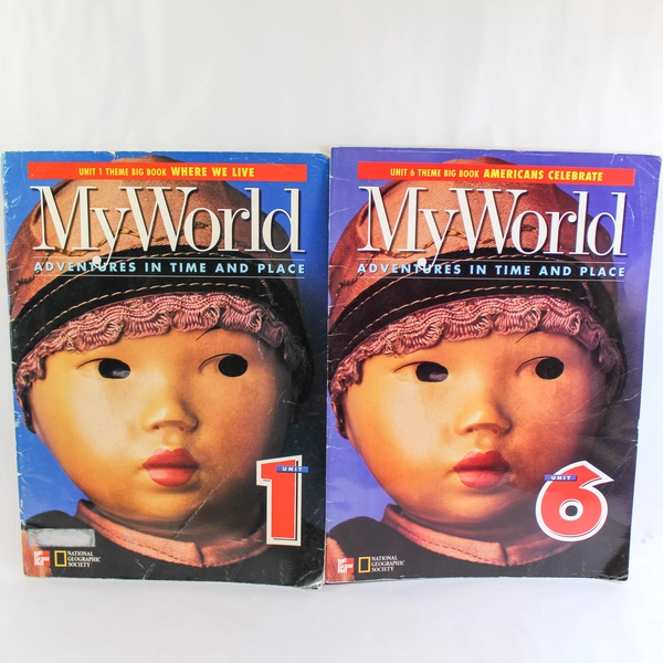 Lot of 2 McGraw Reading Big Books My World Units 1 & 6 National Geographic