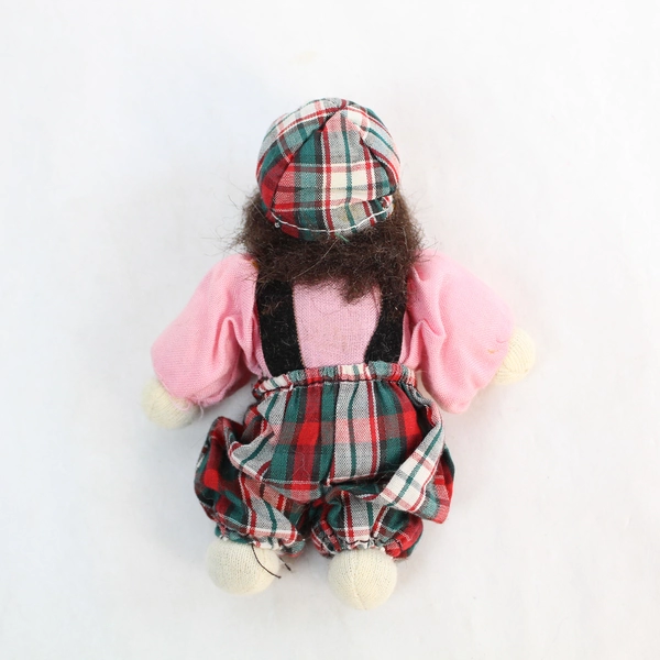 Vintage Hand Painted Porcelain Clown Doll with Jester Hat - 4.5" Tall