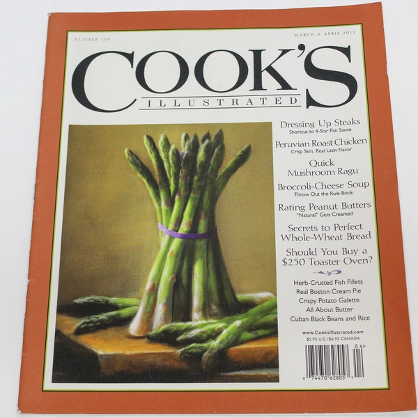 Cook's Illustrated Magazine March-April 2011 - Good Condition, Recipes & Tips