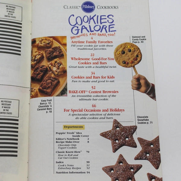 Pillsbury Cookies Galore Cookbook 1993 Classic Recipes Paperback Good Condition