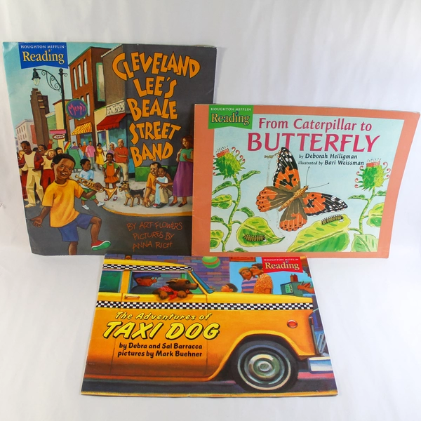 Lot of 3 Houghton Mifflin Big Books: Taxi Dog, Beale Street Band & More