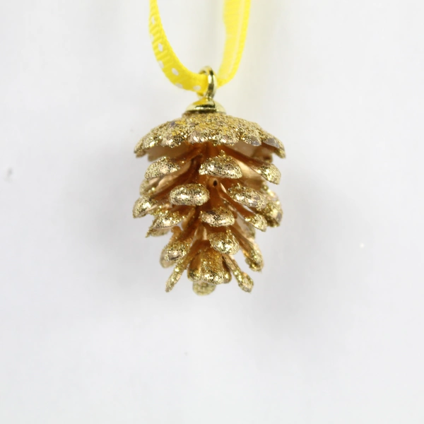 Lot of 15 Golden Christmas Ornaments - Angels, Stars, Snowflakes & Pine Cones