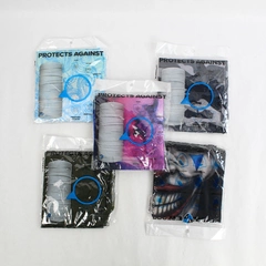 Lot of 5 Gaiter Masks Soft Knit Moisture Wicking Protective Blue Clown Design