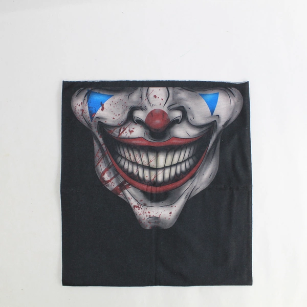 Lot of 5 Gaiter Masks Soft Knit Moisture Wicking Protective Blue Clown Design