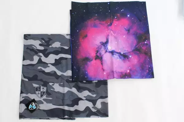 Lot of 5 Gaiter Masks Soft Knit Moisture Wicking Protective Blue Clown Design