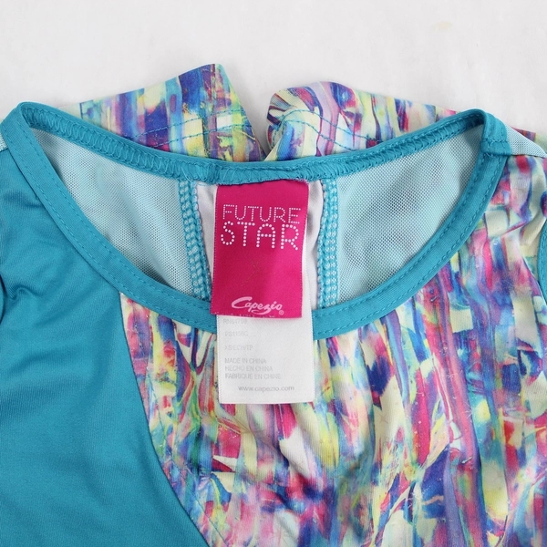 Capezio Future Star XS Dance Leotard Abstract Mesh Girls' Dancewear