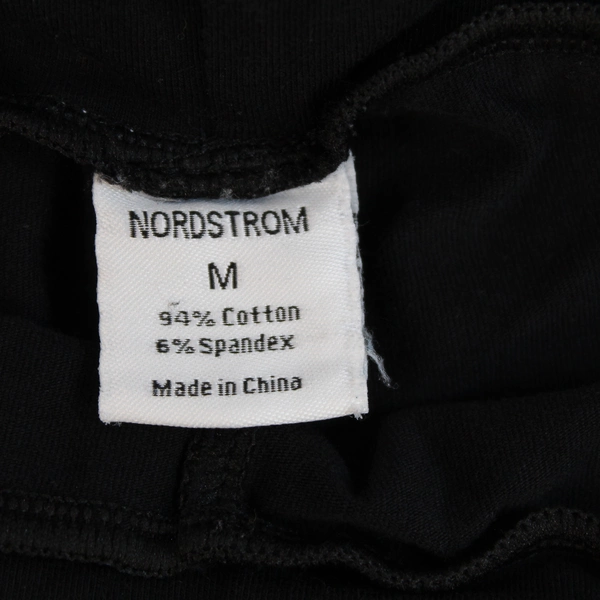 Nordstrom Women's Black Activewear Leggings M with Side Zip - Good Pre-Owned