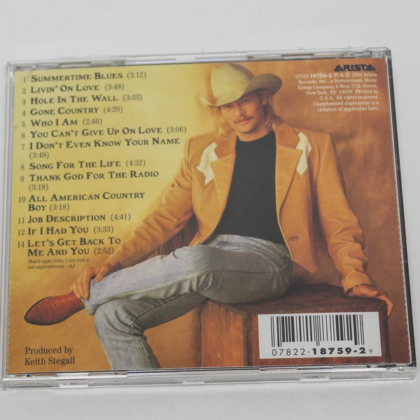Alan Jackson Who I Am Country Music CD 1994 Arista Records Good Condition
