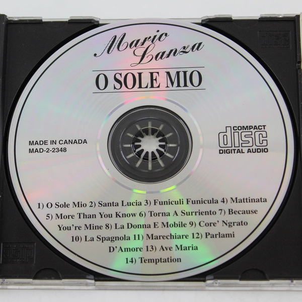 Mario Lanza O Sole Mio CD 1993 Madacy Music Pre-Owned Untested Classic Hits