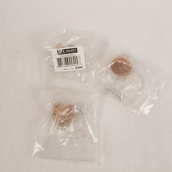 Lot of 7 Liberty Wooden Door Knobs 1" & 2" Craft Hardware - Pre-Owned