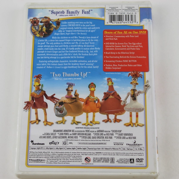 Chicken Run DVD 2006 Dreamworks Aardman Animation Pre-Owned Family Fun Movie