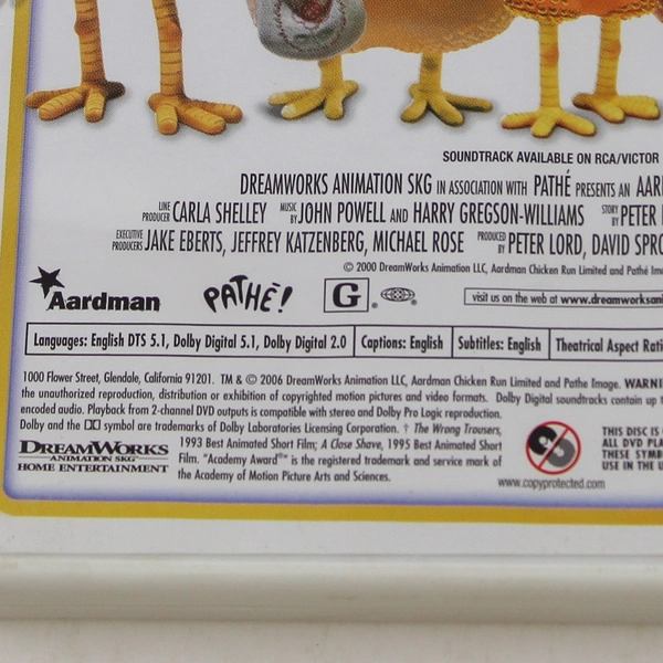 Chicken Run DVD 2006 Dreamworks Aardman Animation Pre-Owned Family Fun Movie