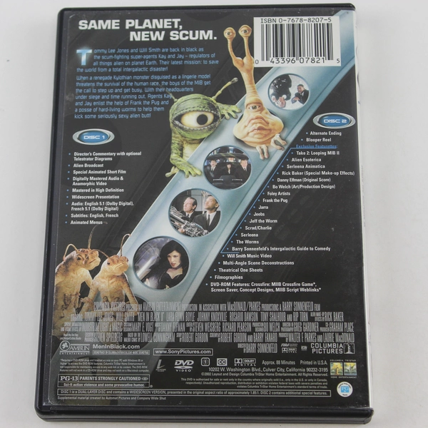 Men In Black II DVD - Back In Black, Good Condition, Columbia Pictures