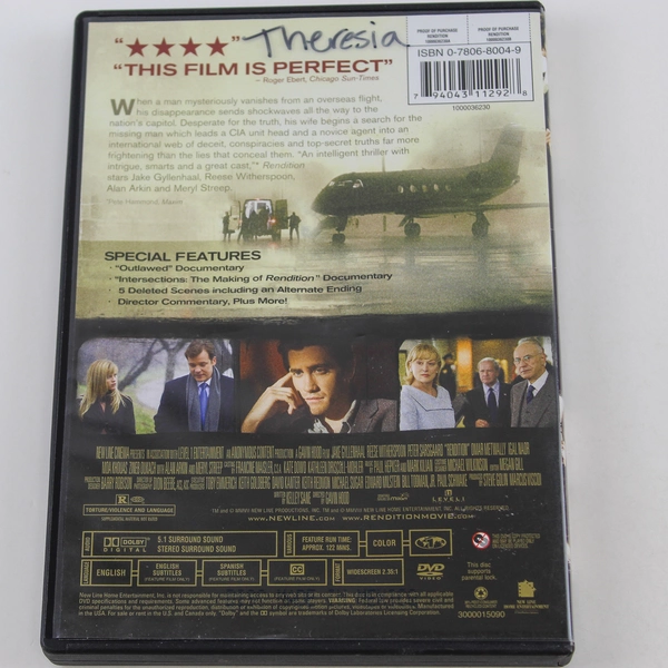 Rendition DVD Reese Witherspoon New Line Entertainment Rated R Pre-Owned