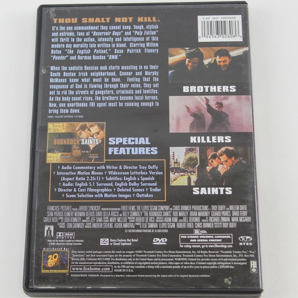 The Boondock Saints DVD 2001 Twentieth Century Fox Home Entertainment R
