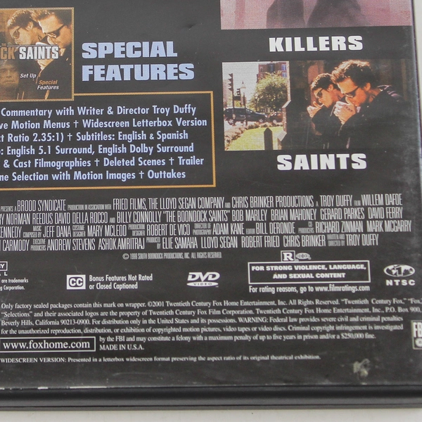 The Boondock Saints DVD 2001 Twentieth Century Fox Home Entertainment R
