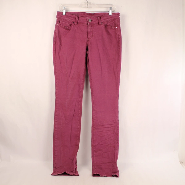 Ann Taylor Modern Fit Denim Pants Women's Size 8 Plum Purple 5 Pocket Jeans