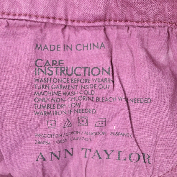 Ann Taylor Modern Fit Denim Pants Women's Size 8 Plum Purple 5 Pocket Jeans