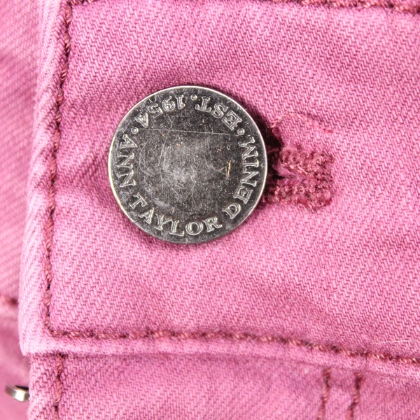 Ann Taylor Modern Fit Denim Pants Women's Size 8 Plum Purple 5 Pocket Jeans