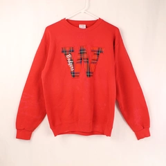 Vtg Sante Pluma Wisconsin Badgers Hoodie M Red Plaid W Design, Pre-Owned