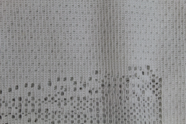 Vintage White Lace Palm Tree Poncho V Neck Fringe Hem Size Small