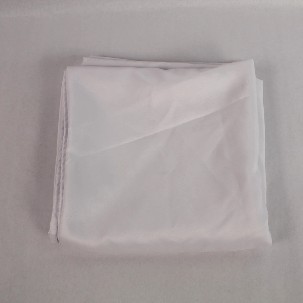 White Woven Polyester Tablecloth 85"x85" - Elegant & Smooth, Pre-owned