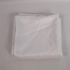 White Woven Polyester Tablecloth 85"x85" - Elegant & Smooth, Pre-owned