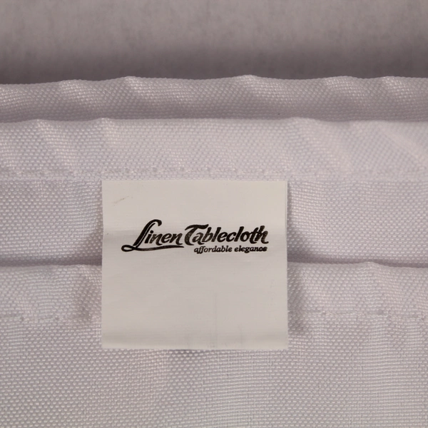 White Woven Polyester Tablecloth 85"x85" - Elegant & Smooth, Pre-owned