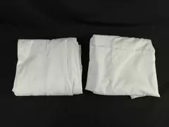 2 Round Woven Cotton Blend Straight Hem Tablecloths 88 in Diameter Wedding Party