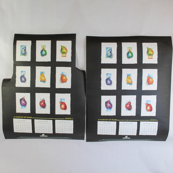 Lot of 2 Joyce Lovro Gabriel Harvest of Pears 2003 Postcard Sheets