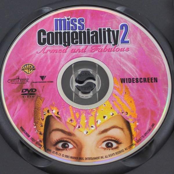 Miss Congeniality 2 DVD Sandra Bullock 2005 Pre-Owned, As-Is, Worn Case