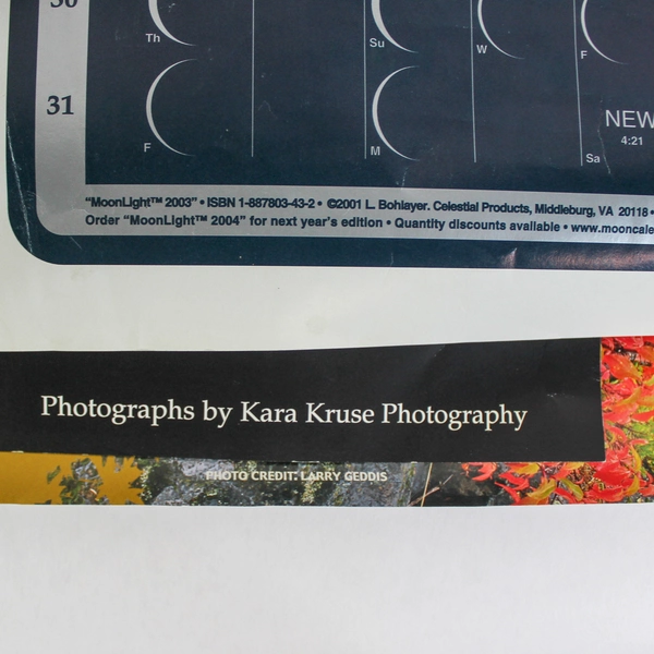 Lot of 2000s Poster Calendars for Scrapbooking DIY Moon Phases Craft Supplies