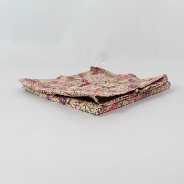 Lot of 2 Elegant Pink & Purple Vine Cloth Napkins for Dining Table Decor