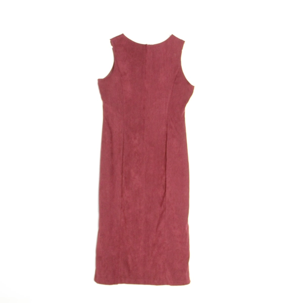 Vintage DJ & Co Burgundy Maxi Dress Size 16 Sleeveless with Side Slit