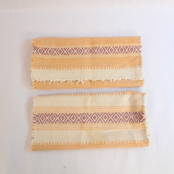 Lot of 2 Serape Placemats Beige Pink Purple - Pre-Owned Dining Decor