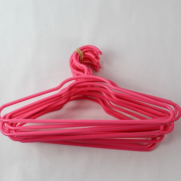 Lot of 50 Assorted Children's Plastic Hangers Pink & White 7" x 11.75"
