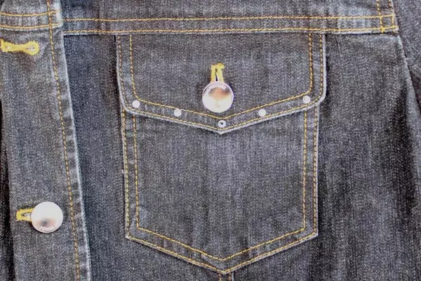 Jones New York Jean Jacket Women's M Blue Rhinestones Button Up Pre-Owned