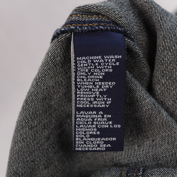 Jones New York Jean Jacket Women's M Blue Rhinestones Button Up Pre-Owned